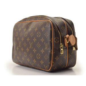 Louis Vuitton Shoulder Reporter Crossbody Brown Monogram Leather Bag